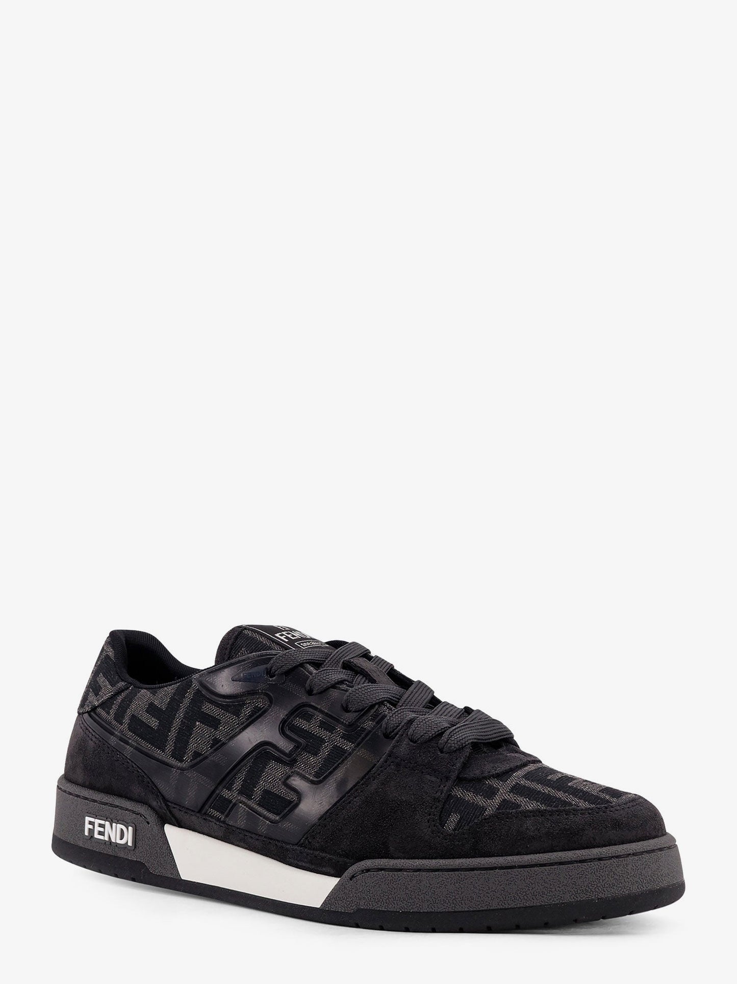 Fendi Match Leather Sneakers With Suede Inserts
