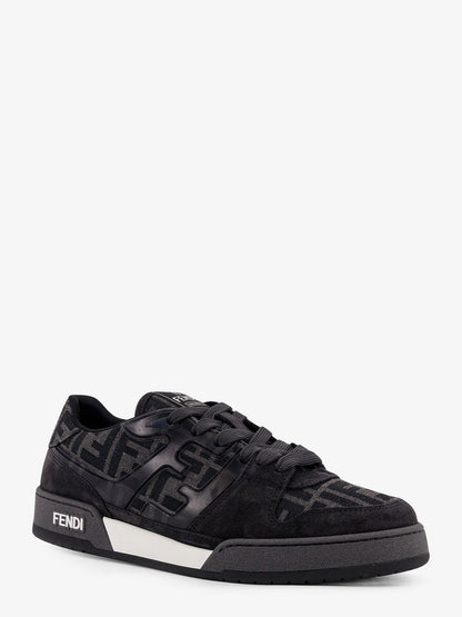 Fendi Match Leather Sneakers With Suede Inserts