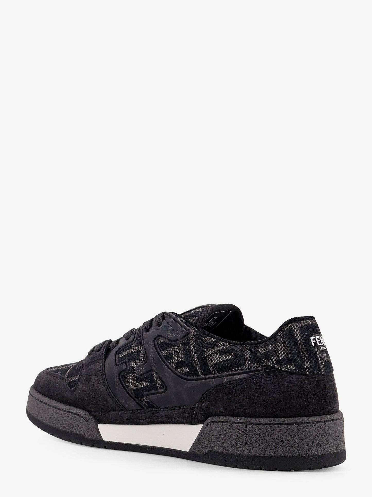 Fendi Match Leather Sneakers With Suede Inserts