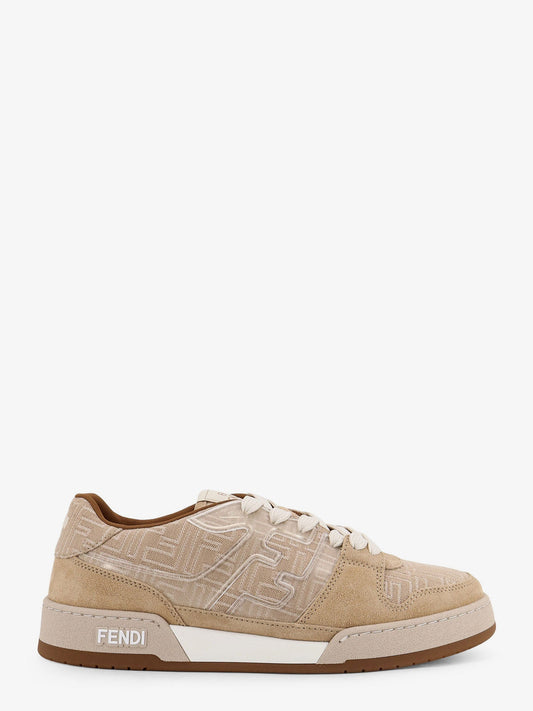 Fendi Fendi Match Ff Jacquard Fabric And Suede Sneakers