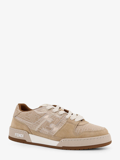 Fendi Match Leather Sneakers With Suede Inserts