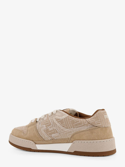 Fendi Match Leather Sneakers With Suede Inserts