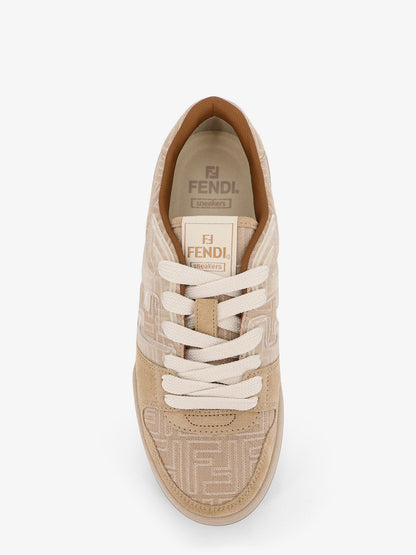 Fendi Match Leather Sneakers With Suede Inserts