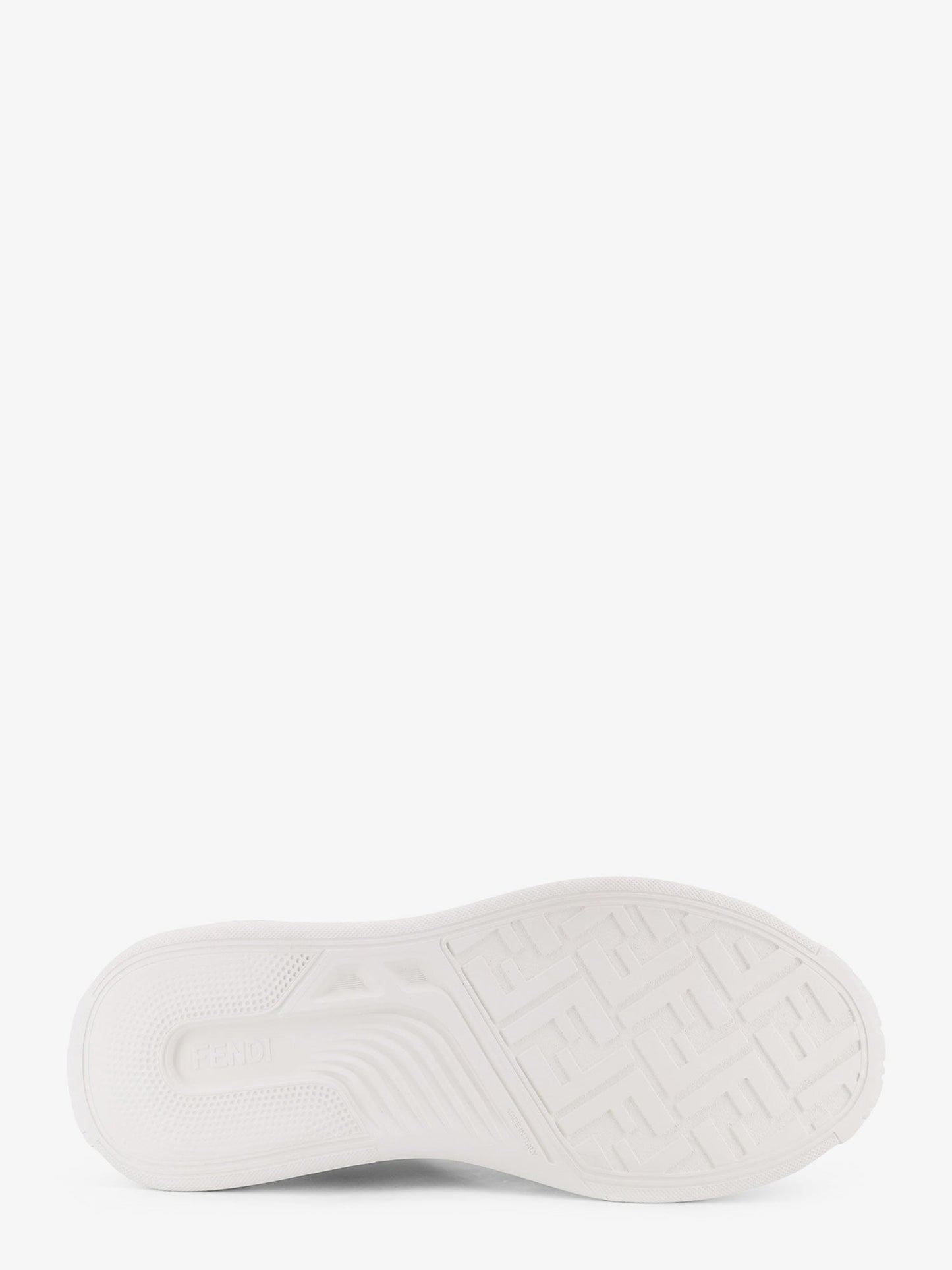 Fendi Fendi Force Leather Sneakers With Jacquard Ff Fabric Inserts