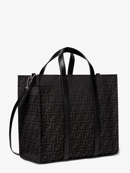 Fendi Ff Jacquard Fabric Shopping Bag