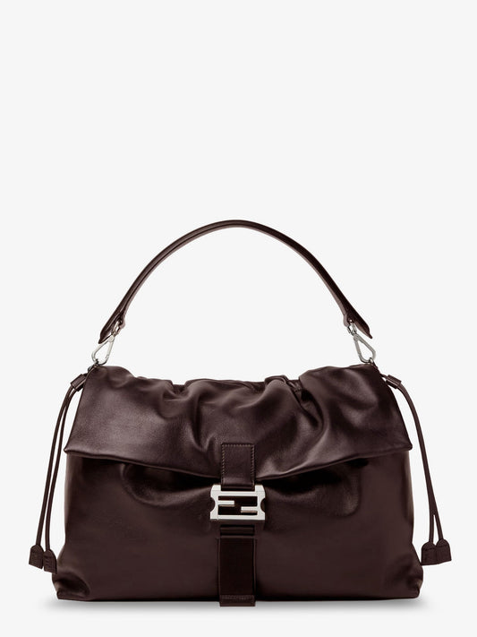 Fendi Fendi Flux Maxi Messenger Leather Crossbody Bag