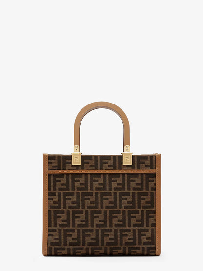 Fendi Fendi Sunshine Small Jacquard Ff Fabric Shoulder Bag