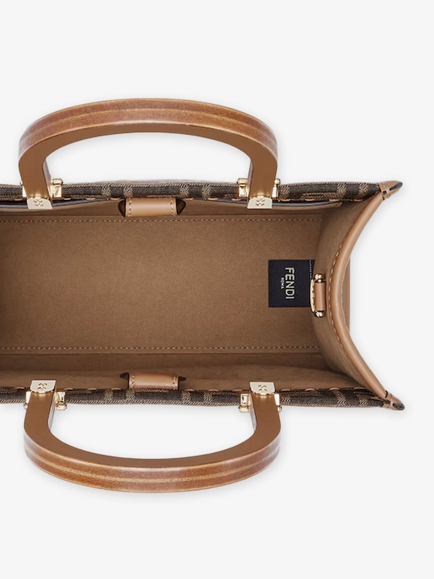 Fendi Fendi Sunshine Small Jacquard Ff Fabric Shoulder Bag
