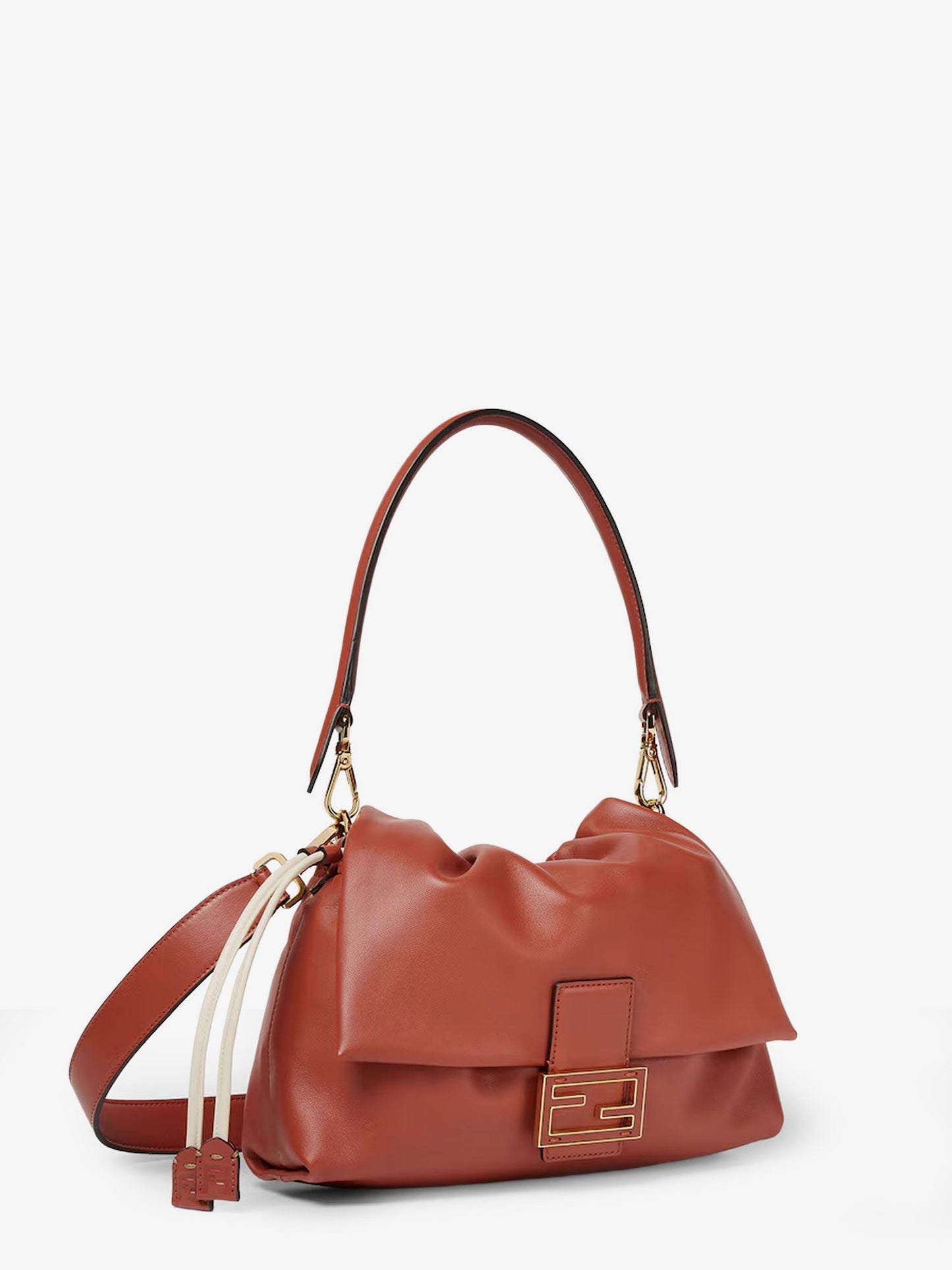 Fendi Mamma Baguette Medium Raffia Crossbody Bag