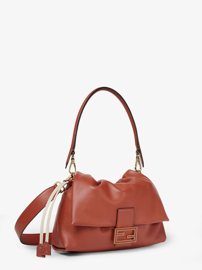 Fendi Mamma Baguette Medium Raffia Crossbody Bag