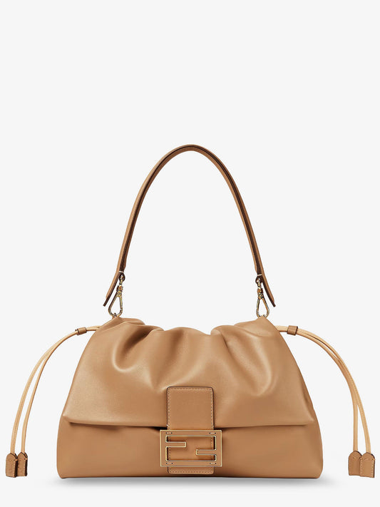 Fendi Mamma Baguette Large Leather Shoulder Bag