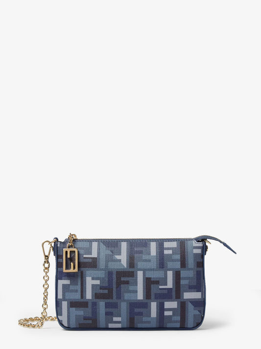 Fendi Baguette Ff Jacquard Fabric Clutch Bag