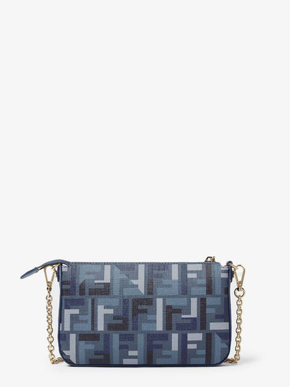Fendi Pouch Baguette Ff Jacquard Fabric Shoulder Bag