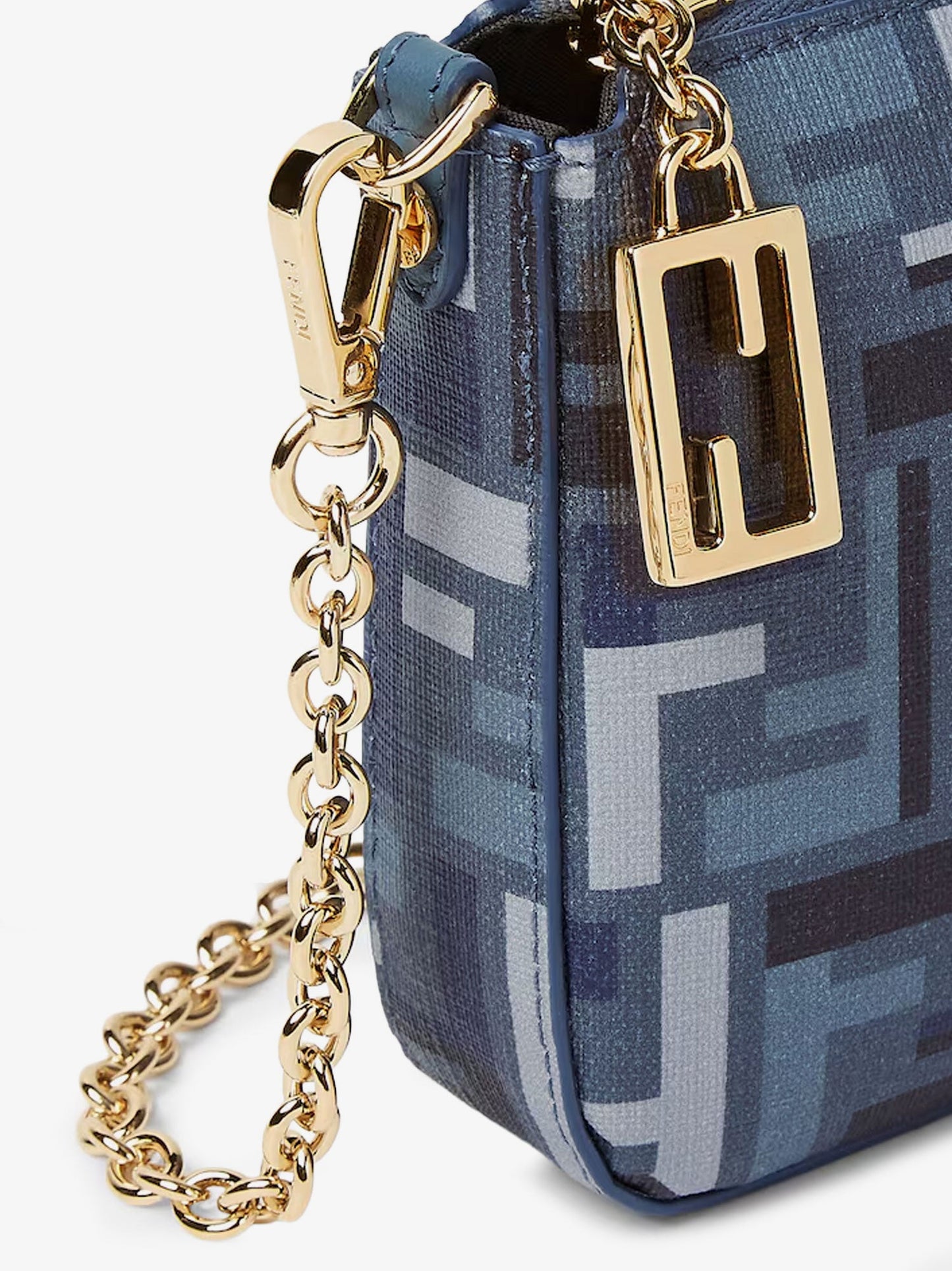 Fendi Pouch Baguette Ff Jacquard Fabric Shoulder Bag