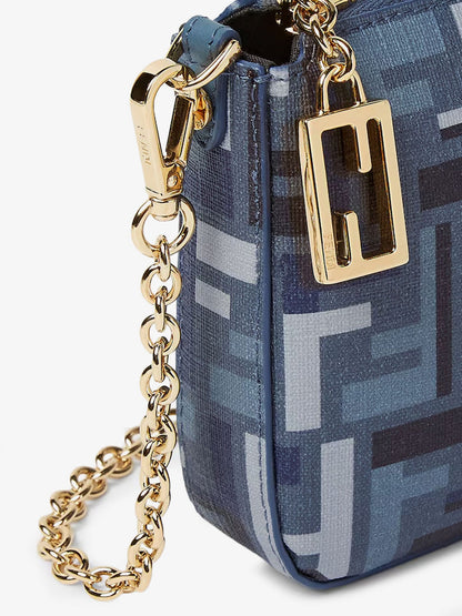 Fendi Pouch Baguette Ff Jacquard Fabric Shoulder Bag