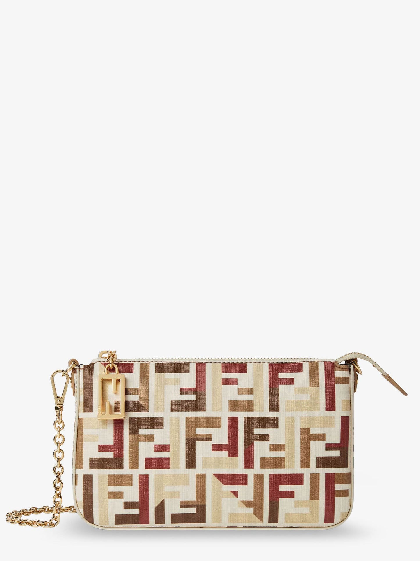 Fendi Pouch Baguette Ff Jacquard Fabric Shoulder Bag