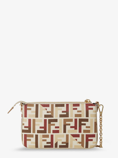 Fendi Pouch Baguette Ff Jacquard Fabric Shoulder Bag