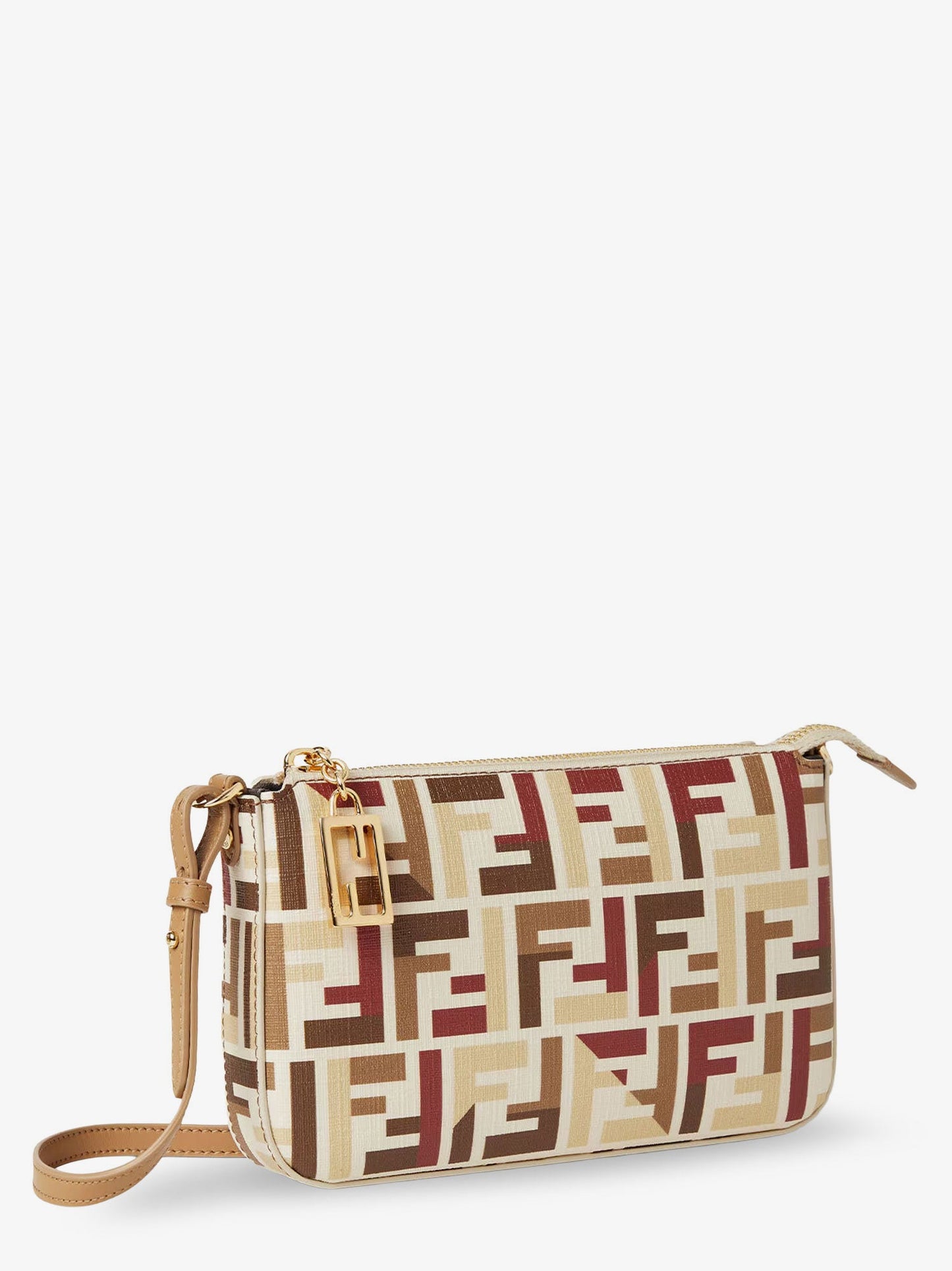 Fendi Pouch Baguette Ff Jacquard Fabric Shoulder Bag