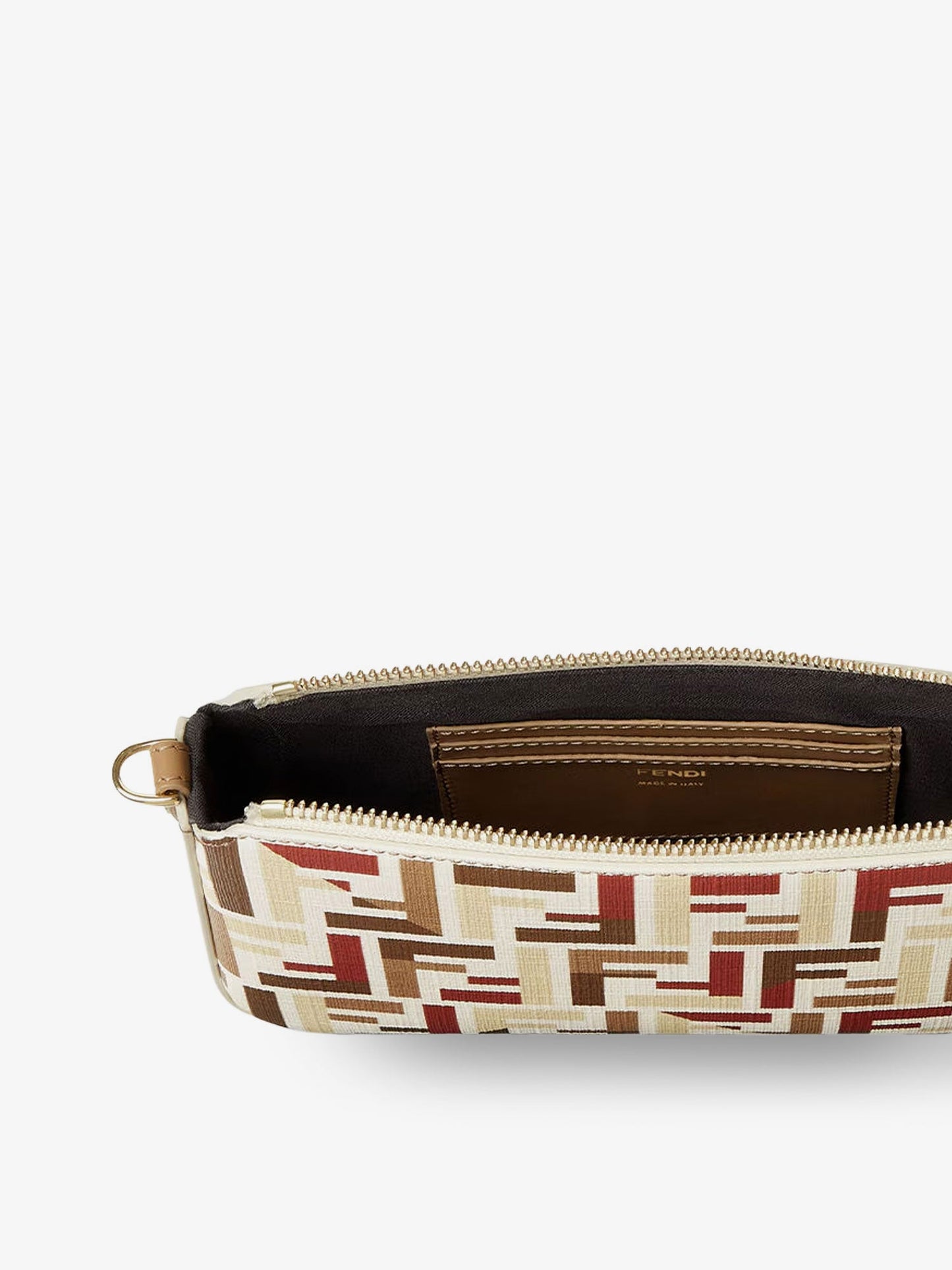Fendi Pouch Baguette Ff Jacquard Fabric Shoulder Bag