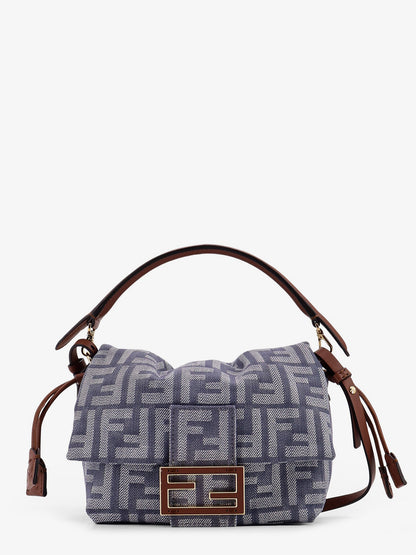 Fendi Mamma Baguette Small Leather Crossbody Bag