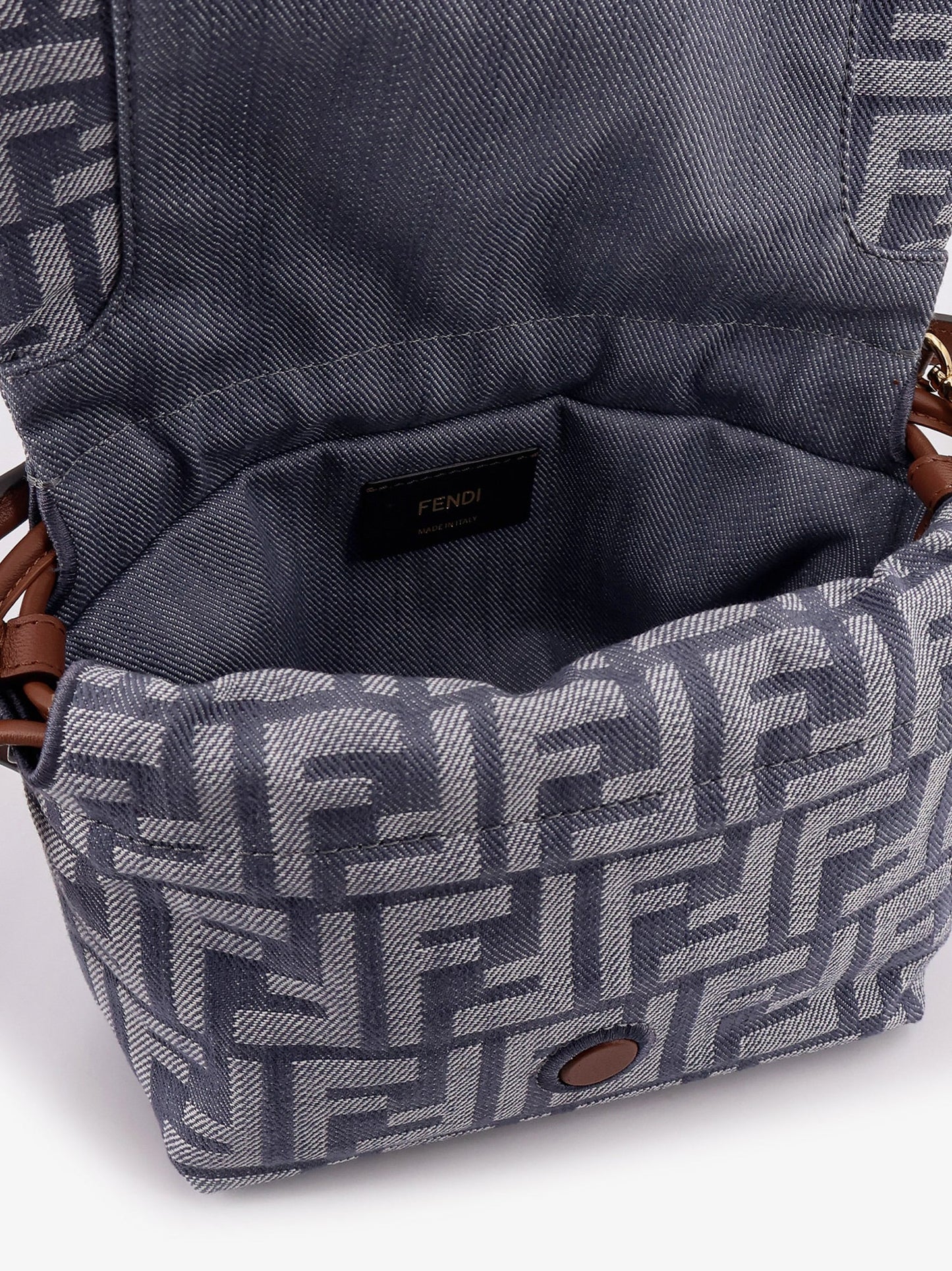 Fendi Mamma Baguette Small Leather Crossbody Bag