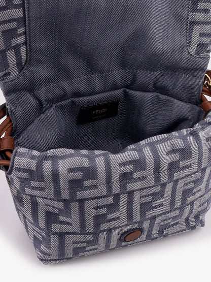 Fendi Mamma Baguette Small Leather Crossbody Bag