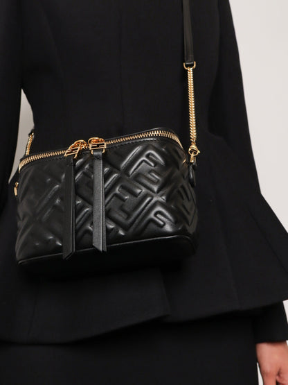 Fendi Fendi Vanity Leather Crossbody Bag With Ff Motif