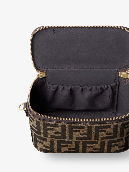 Fendi Vanity Leather Shoulder Bag With Ff Motif