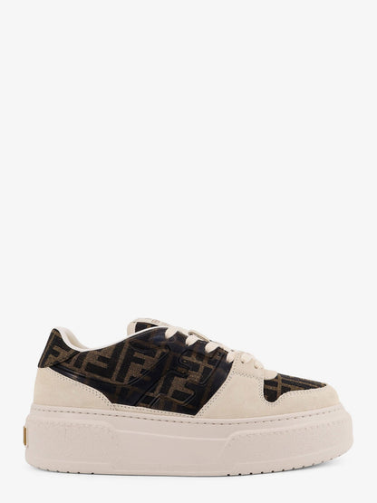 Fendi Fendi Match Canvas And Suede Platform Sneakers
