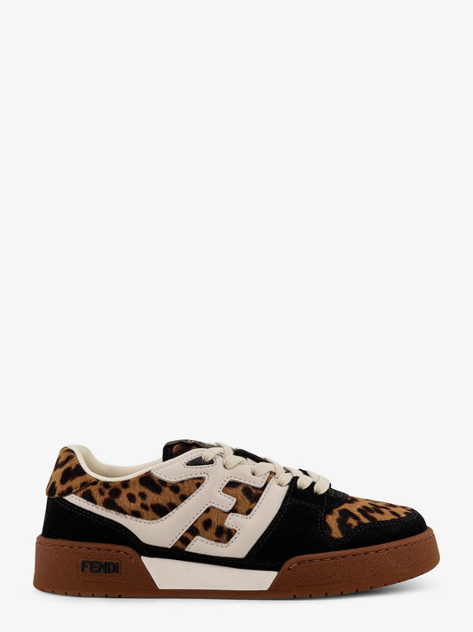 Fendi Fendi Match Suede And Pony Skin Low Top Sneakers