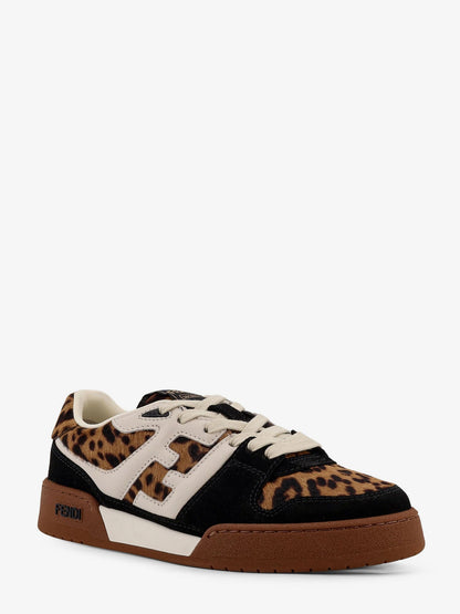 Fendi Fendi Match Suede And Pony Skin Low Top Sneakers