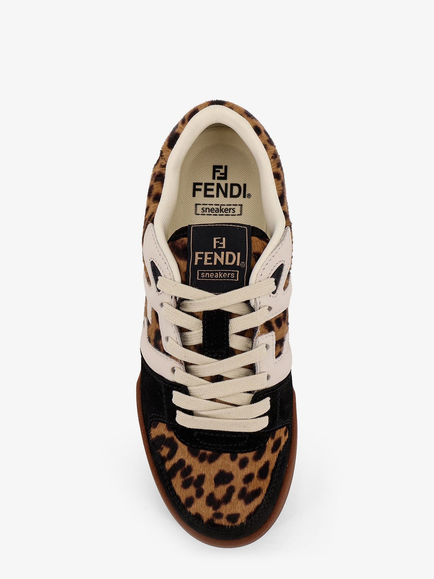 Fendi Fendi Match Suede And Pony Skin Low Top Sneakers