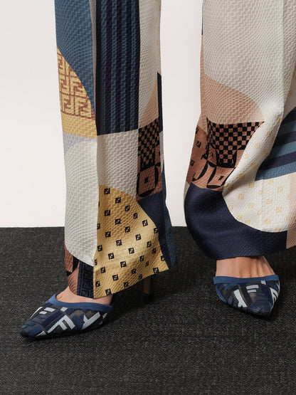 Fendi Colibri Mesh Pump With Ff Embroidery