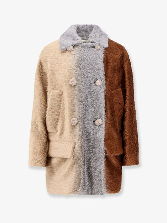 Fendi Alpaca And Wool Double Breasted Coat