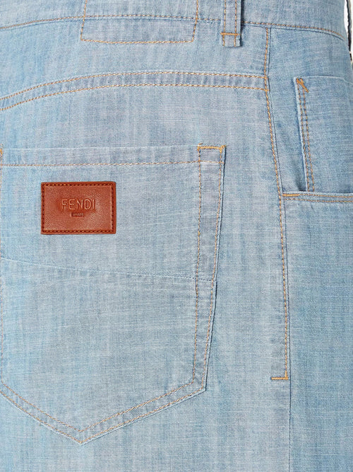 Fendi High waist jeans - Blu Chiaro