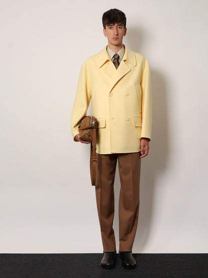 Fendi Double Breasted Wool Felt Peacoat
