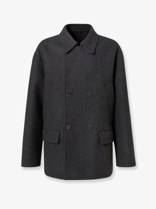 Fendi Double Breasted Wool Felt Peacoat