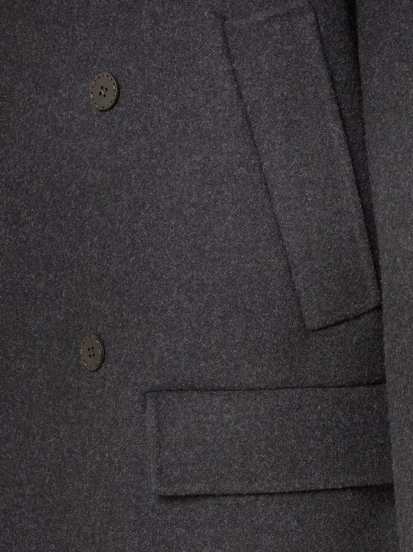 Fendi Double Breasted Wool Felt Peacoat