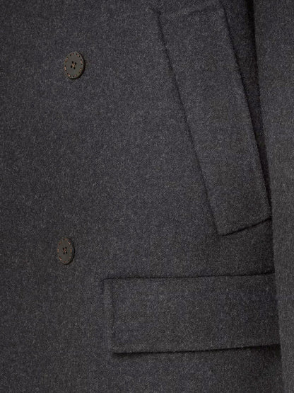 Fendi Double Breasted Wool Felt Peacoat