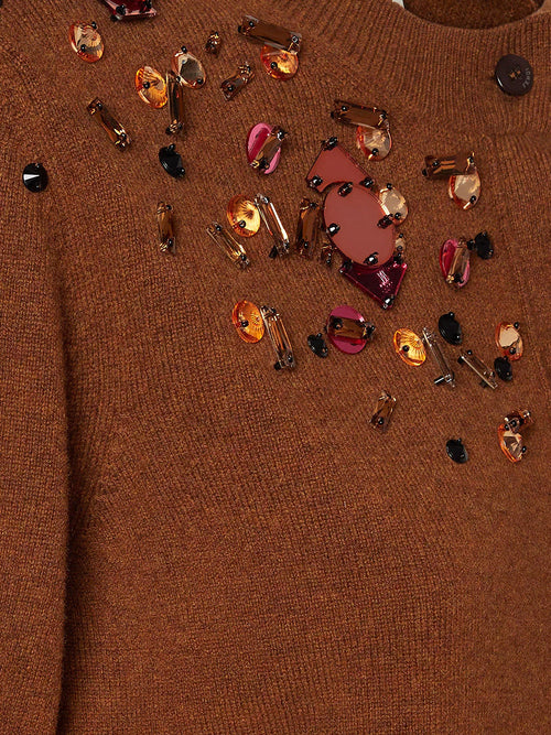 Fendi Wool and cashmere cardigan - Rust-25