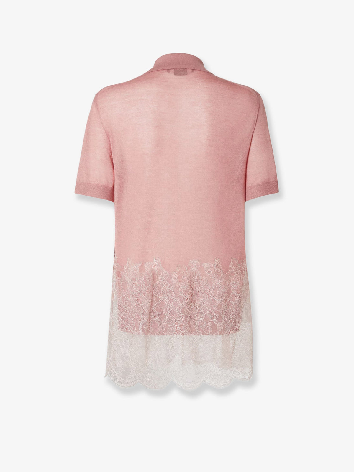 Fendi Lingerie cashmere and silk polo shirt - Blush-25