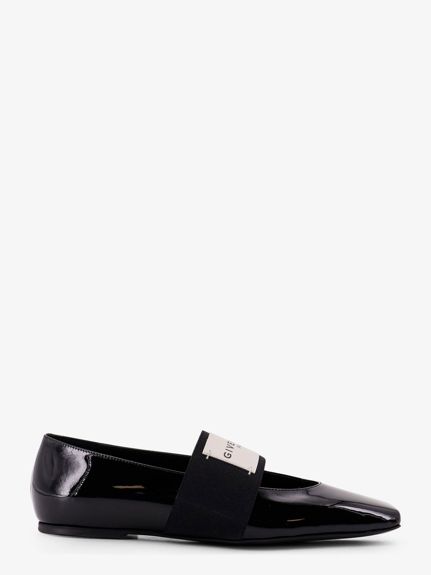 Givenchy Patent Leather Ballerinas With Maxi Logo Label