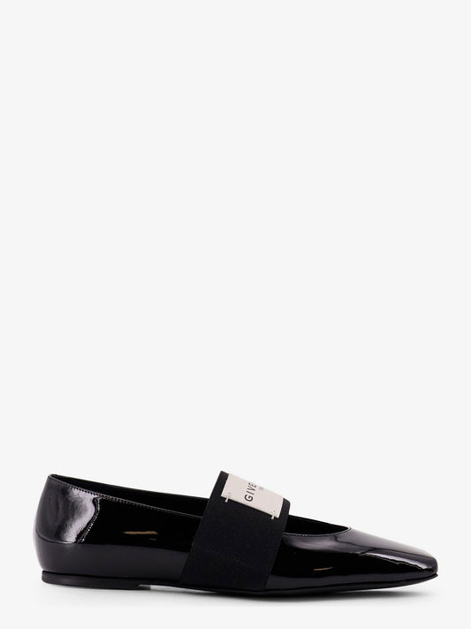 Givenchy Patent Leather Ballerinas With Maxi Logo Label