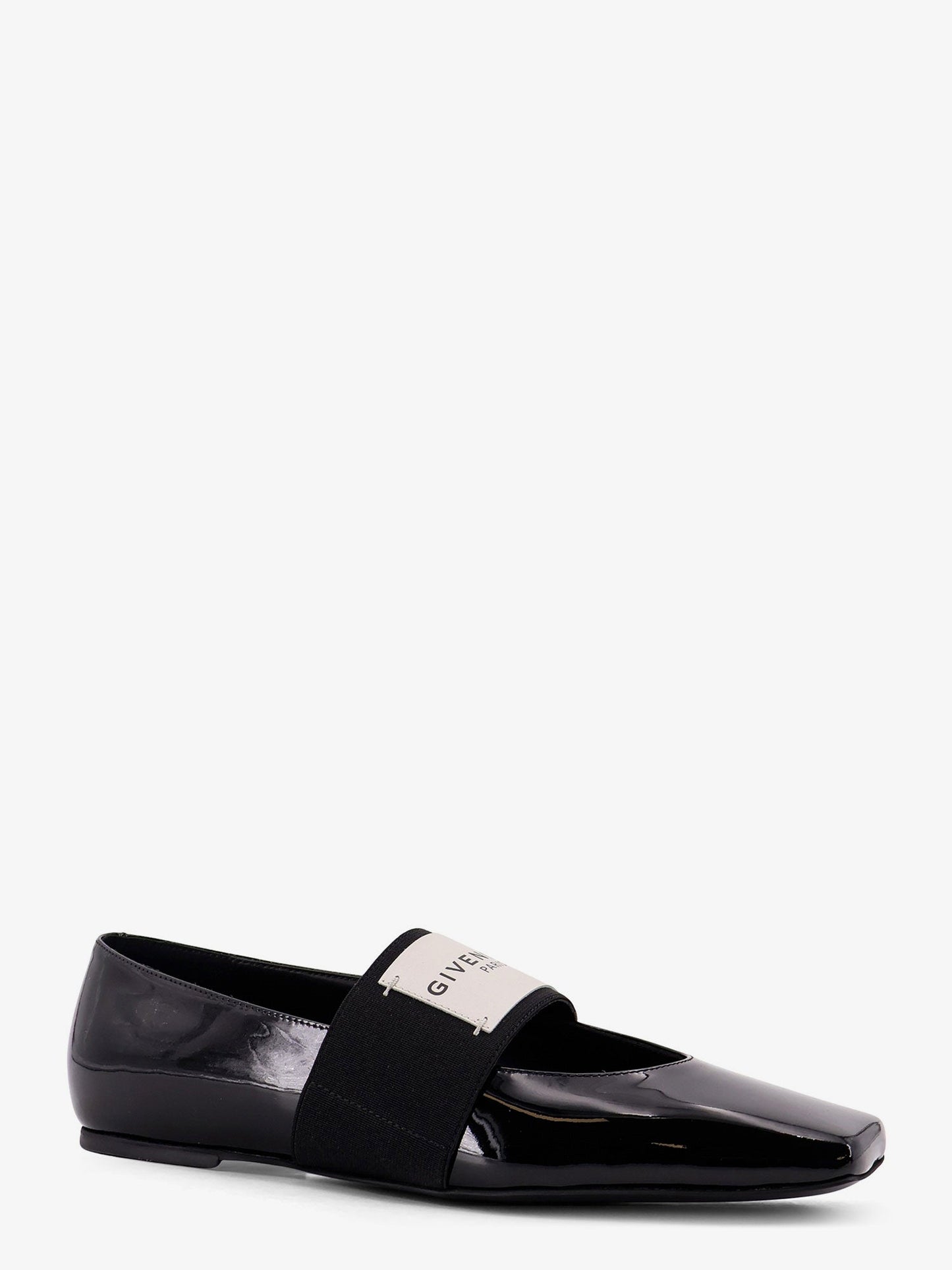 Givenchy Patent Leather Ballerinas With Maxi Logo Label