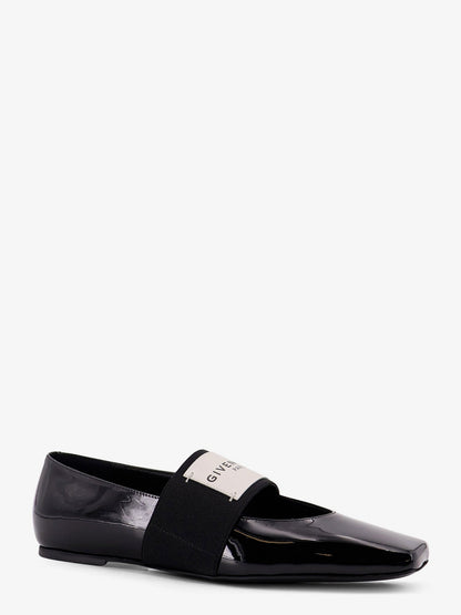 Givenchy Patent Leather Ballerinas With Maxi Logo Label