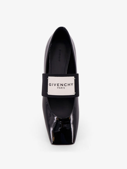 Givenchy Patent Leather Ballerinas With Maxi Logo Label