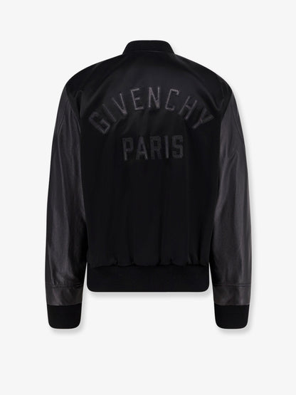 Givenchy Cotton And Nylon Jacket With Leather Sleeves