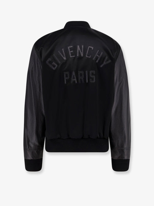 Givenchy Cotton and nylon jacket with leather sleeves - Black/Black