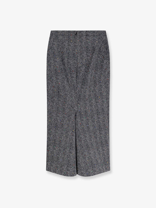 Givenchy Herringbone motif cotton skirt - Antracite