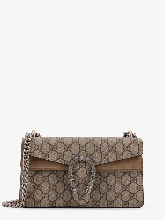 Gucci Dionysus Medium Supreme Gg Fabric And Suede Shoulder Bag